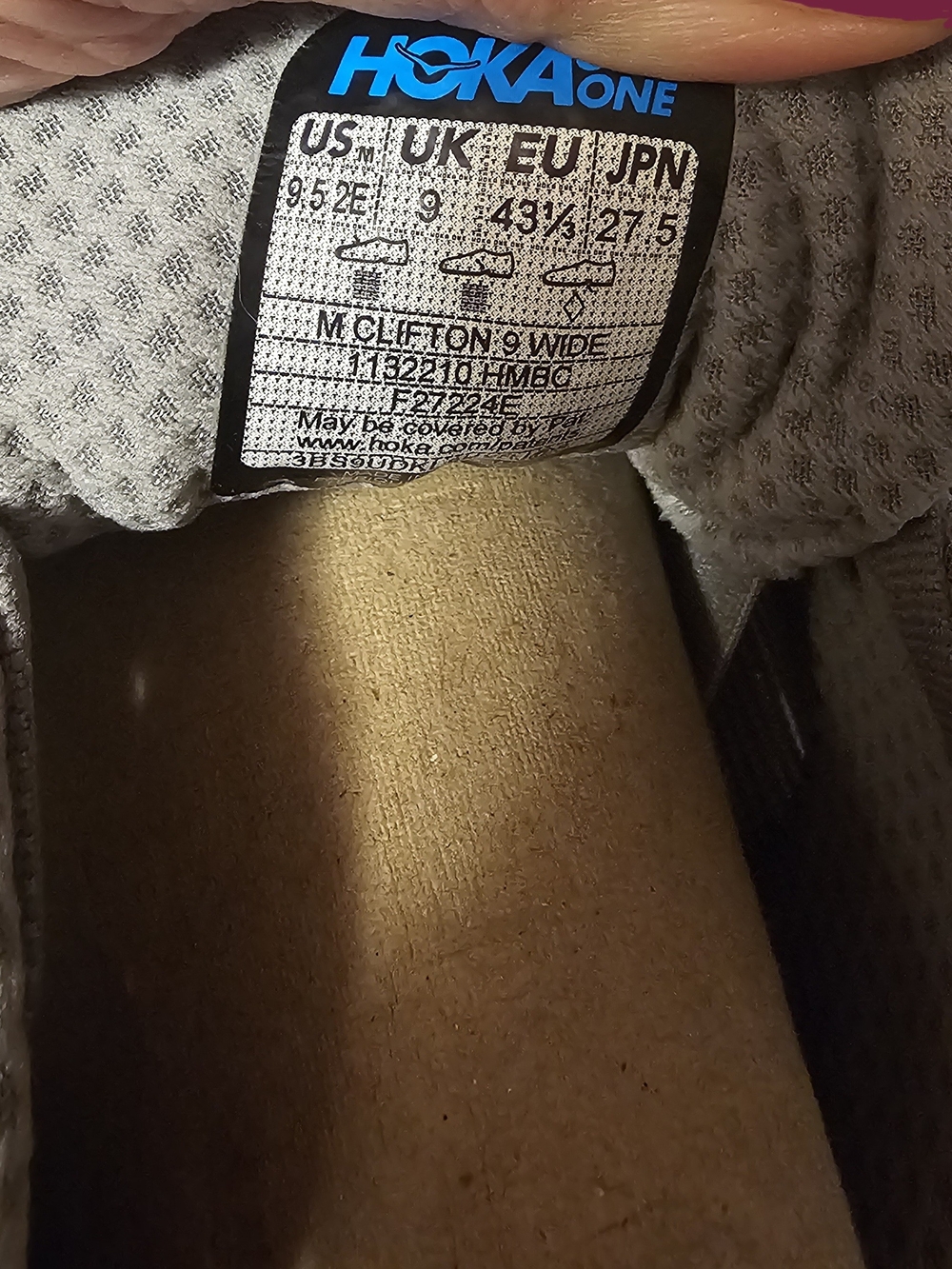 HOKA Lightweight Neutral Running Shoes — Light Gray - Picture 3 of 3